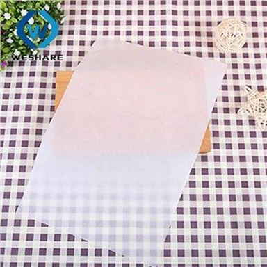 100% Virgin Wood Pulp sütőpapírlap